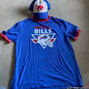 Buffalo Bills Ringer Shirt and Snapback Hat Bundle
